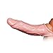 Realistic Soft Penis Extender, Penis Enhancer, Cock Penis Sheath, Penis Enlargement Sleeve Condom Sexual Delay Ejaculation Toy for Men-Flesh