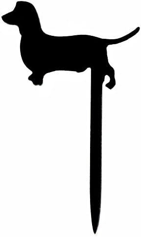 Ecape Reusable Cupcake Toppers Picks Lovely Dachshund Cupcake Decoration Adroable Dog Cupcake Toppers 8 Pcs a Set Black - Dachshund