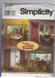 Simplicity Pattern 8330 Curtains & Valances Better Homes and Gardens