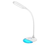 TaoTronics DL032 Dimmable Color LED Desk Lamp with Built-in 1000mAh Rechargeable Battery Flexible Gooseneck, Touch Control, 7W, Official Member of Philips Enabled Licensing Program