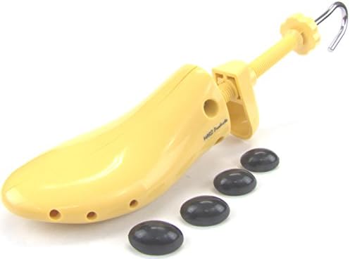 Mens' Large Shoe Tree Stretcher Shaper (1 unit), 2-Way Adjustable, USA Men's Size 6-12, Yellow