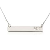 Bar Necklace Personalized Bar Name Necklace Sterling Silver Custom Made Any Name