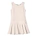 Bienzoe Girls School Uniform Jumper: Stretch Fit Pleated Hem Kids Sleeveless Dress