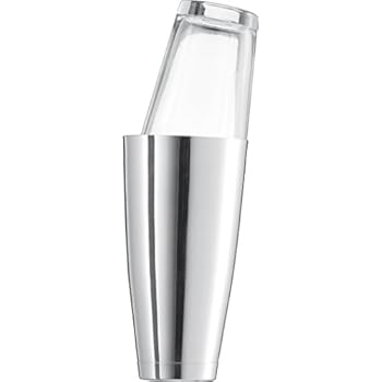Schott Zwiesel Basic Bar Designed by World Renowned Mixologist Charles Schumann, 2 Piece Stainless Steel and Glass Boston Shaker, 28.7-Ounce,