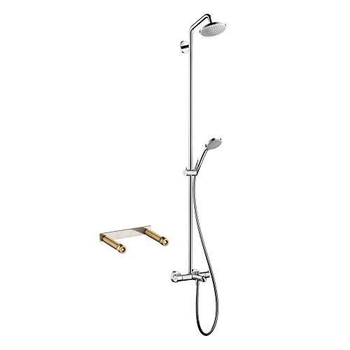 Hansgrohe KTS27143-16181CR Croma Green Tub/Shower Showerpipe with Thermostatic Basic Set