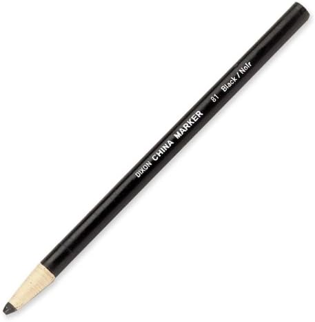 Wholesale CASE of 25 - Dixon Phano Nontoxic China Markers-China Marker, Nontoxic, Thin, Paper Wrapped, Black