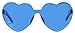 RTBOFY Dark Blue Heart Sunglasses for Fashion Party Queen Style, Rimless Heart Shaped Sunglasses for Women Party Favor