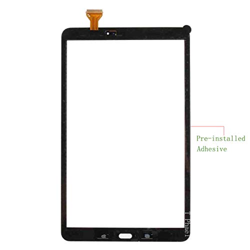 T Phael Black Touch Screen Digitizer for Samsung Galaxy Tab A 10.1 - Glass Replacement Parts for T580 T585 SM-T580 SM-T585 2016 (Not Include LCD) with Tools Kit + Pre-Installed Adhesive