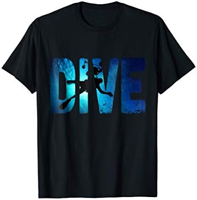 Scuba Diving: Divers Shadow Deep Swim t-shirt blue & black