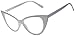 Owl Cat Eye Glasses for Women Retro Vintage 1950s - Black Frame Clear Lens