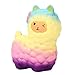 Echou Jumbo Sheep Squishy Cute Alpaca Galaxy Super Slow Rising Scented Fun Animal Toys (Colorful)