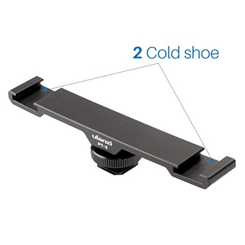 Ulanzi PT2 Aluminum Universal Cold Shoe Extension Bracket 2 Hot Shoe