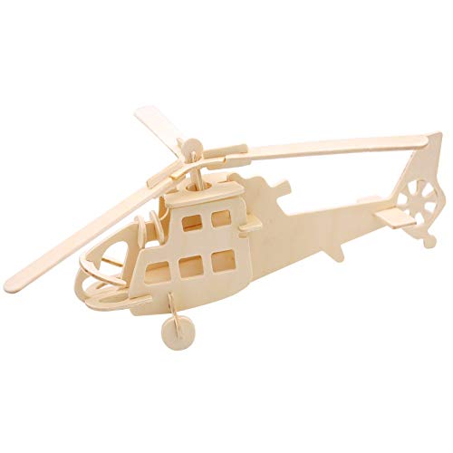 3D Wooden Puzzle Building Blocks Toys Manual DIY Stereo Model Diagram Creative Assembled Educational Toy for Kids and Adults -Sailboat&Jeep&Helicopter