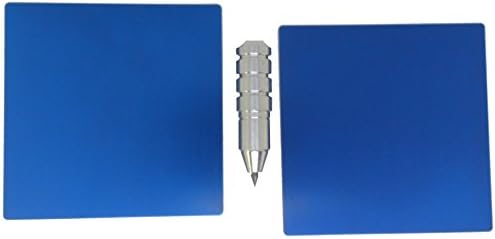 Bundle: The Etching Tool Precision Tip - Fits The Silhouette + Cricut (See Models Below) + More Electronic Cutting Machines (by Chomas Creations) + Set of 2 Anodized Aluminum Blanks 3.5"