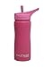Eco Vessel Summit Triple Insulated Stainless Steel Water Bottle with Flip Straw, Pink, 17-Ounce