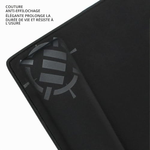 ENHANCE Large XXL Gamer Mouse Mat for PC Gamers with Stand - Ergonomic Mouse Mat with Wrist Rest (80 x 35 x 2.5 cm) - Anti-Scratch Stitching and Superior Quality Surface - Black
