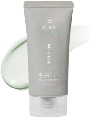 [MIZON] INOUT Soothing Sunscreen SPF50+PA++++ (50ml) Protezione Solare Lenitiva e Skincare Coreana, Protezione 24H, Anti-Rossore, Acido Ialuronico e Centella Asiatica, 100% Vegana