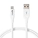 Amazon Basics Lightning to USB A Cable, Advanced Collection, MFi Certified Apple iPhone Charger, White, 3 Foot
