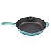 Zelancio Enameled 10-Inch Cast Iron Skillet, Oven Safe Smooth Surface Frying Pan. Perfect for Steak, Fajitas, Eggs, and So Much More, Teal