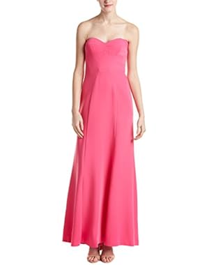 BCBG Max Azria Womens Surrey Geometric Strapless Evening Dress