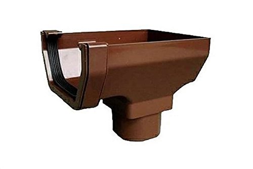 Marshall Tufflex RWSO2BR (Brown) Stop End Outlet for 114mm Squareline Gutter System