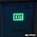 Exit Photoluminescent Signs Stickers - 2 Pack 10x7 Inch - Premium Self-Adhesive Glow in The Dark Vinyl, Laminated for Ultimate UV, Weather, Scratch, Water and Fade Resistance, Indoor & Outdoor