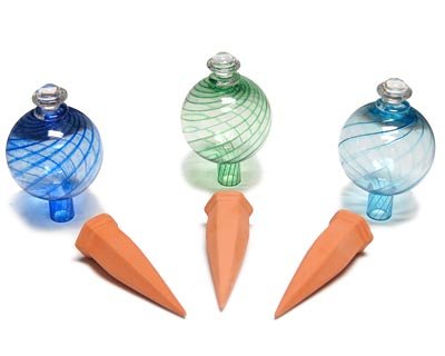 Plant Nanny Spiral Fluted Watering Globes, 12 oz., 3 Pack