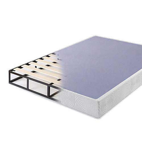 ZINUS Metal Box Spring with Wood Slats /7.5 Inch Mattress Foundation