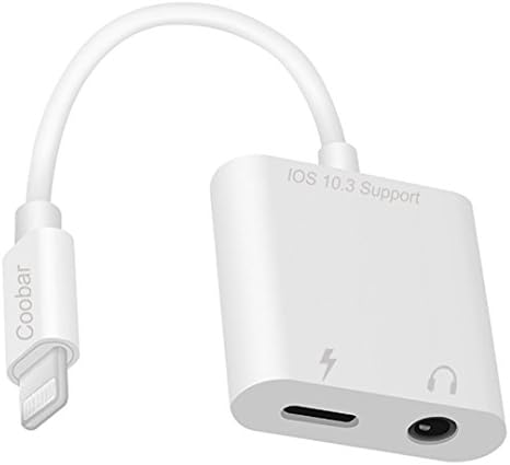 Original Sound Dual Function Lightning Adapter for iPhone 7 and iPhone 7 Plus,Support IOS10.3 and Microphone by Coobar