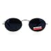 Mens 90s Gangster Rapper Mirror Lens Oval Retro Metal Rim Sunglasses Silver Black