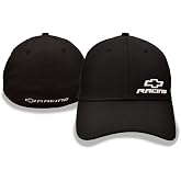 Chevrolet Racing Flex Fit Hat - Chevy Stretch Fit Structured Cap - Officially Licensed by GM Black