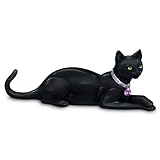 Mystical Mystery Black Cat Figurine With Swarovski Crystal by The Hamilton Collection
