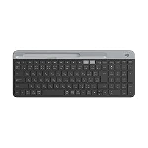 ロジクール 静音 Bluetooth ワイヤレスキーボード K580GR グラファイト 超薄型 小型 Unifying 薄型 K580 国内正規品
