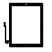 iPad 3 Screen replacement,iPad 3 Front Touch Digitizer Assembly Replacement include Home Button +Camera Holder + Adhesive pre-installed+Middle Frame Bezel+WIFI Antenna Cable (Black)