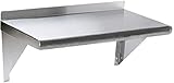 Stainless Steel Wall Mount Shelf 12 x 36 - NSF