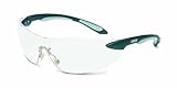 Uvex S4400X Ignite Safety Eyewear, Black and Silver Frame, Clear Uvextra Anti-Fog Lens