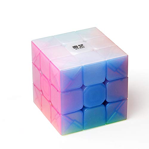 D-FantiX Qiyi Warrior W 3x3 Speed Cube 3x3x3 Stickerless Jelly Cube Puzzle