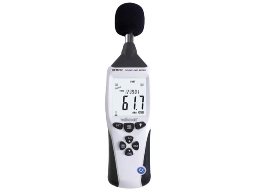Velleman DEM202 Professional Sound Level Meter Datalogger with USB Interface, Multi-Colour