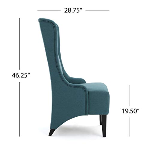 Christopher Knight Home Callie Fabric Dining Chair, Teal Dimensions 23