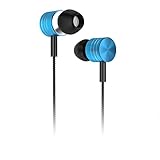 SoSoon Gold-plated 3.5mm In-Ear Stereo Headset with Microphone,Precision Bass Earbuds for Apple iPhone 6, 6 Plus, 5, 5S ,Samsung Galaxy S6, S6 Edge and other Smartphone - Blue
