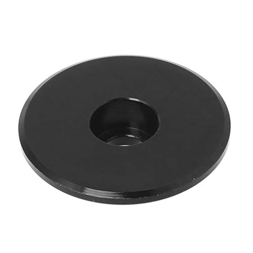 Misright Bicycle Headset Cap Front Fork Stem Top Caps Bowl Steering Tube for Cycling MTB Bike Parts Road Bikes Supplies (BK)