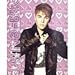 Justin Bieber Pink Heart Fleece Throw Blanket