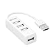 [Ultra Slim] Weme 4-Port USB 2.0 Data Hub with Built-in 10CM Long Cable for iMac, MacBook, MacBook Pro, MacBook Air, Mac Mini, Chrombook, Surface 3, Surface Pro 3, Surface Pro 4,Surface Book,PC