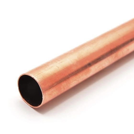 Photo 1 of 1/2 Inch Type M Copper Pipe, Rigid Plumbing Tube for Water, HVAC and Refrigeration, ASTM B88 Certified, Sweat-Solder Compatible (0.5, 1/2" (0.625" OD / 0.569" ID), Inches, 4, Inches)