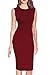REPHYLLIS Women Neckline Ruched Working Casual Cocktail Prom Party Pencil Dress