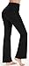 Heathyoga Women’s Bootcut Yoga Pants with Pockets for Work & Casual, High Waist Workout Bootleg Pants for Women Tummy Control Blackthumb 1