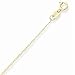 14k Gold Curb or Cuban Chain Necklace with Spring Ring (0.3mm)