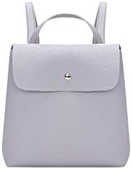 Zipper Patchwork Mini Solid Women Girl Pure Color Leather Mini School Bag Backpack Shoulder Bag,C