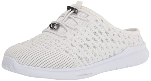 Propét Womens Travelbound Slide Sneaker, White Daisy, 8 US