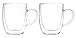 Lily’s Home Double Wall Thermo Insulated Large Glasses, Heat Resistant and Ideal for Tea, Coffee, Espresso, and Other Hot or Cold Beverages (17.5 oz. Each, Set of 2)
